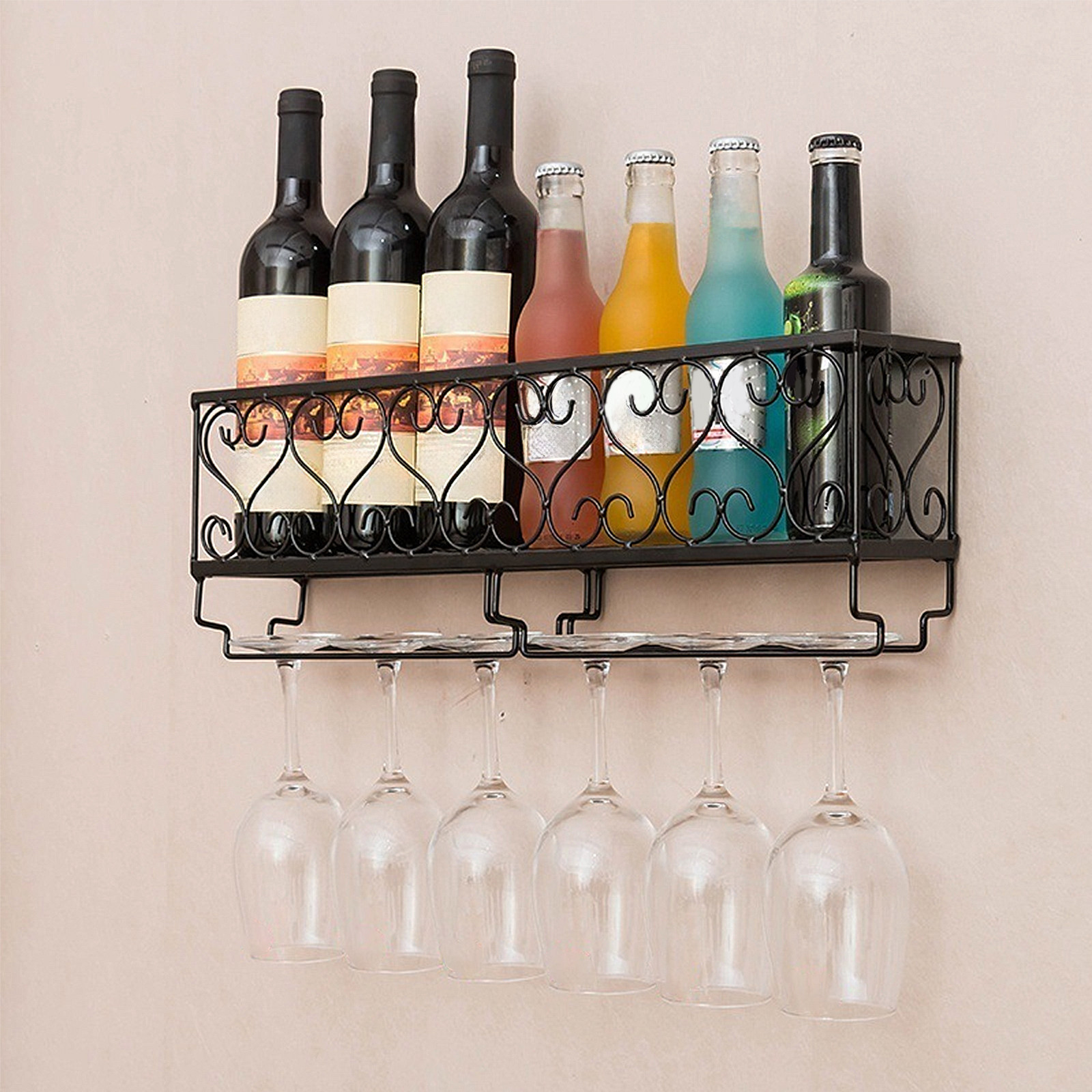 Home Bar Stand - 1Pcs Wall Mount Wine Bottle Rack