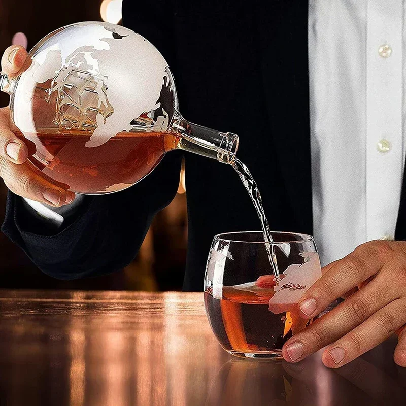 Decanter Globe Set - Creative Globe Decanter Set Lead-Free Carafe