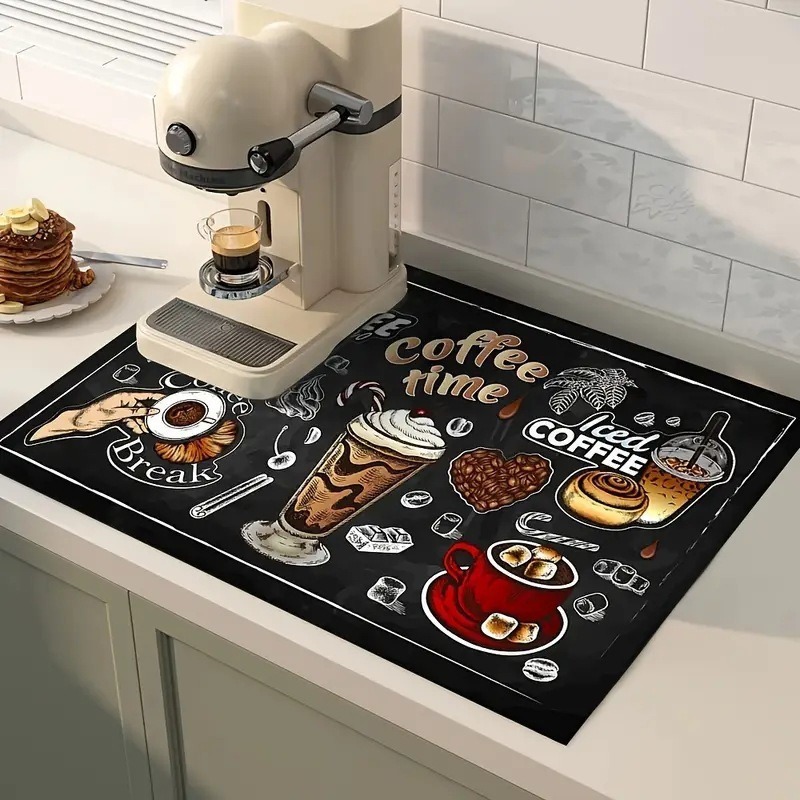 Coffee Mat Absorbent Mat Kitch - Bar Mat Rubber ulasan dan harga