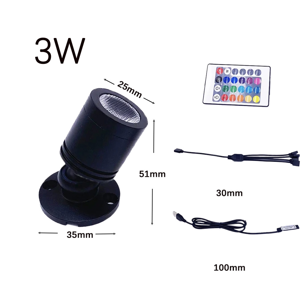 USB 5V RGB Mini LED Spotlight  - Home Bar And Counter ulasan dan harga