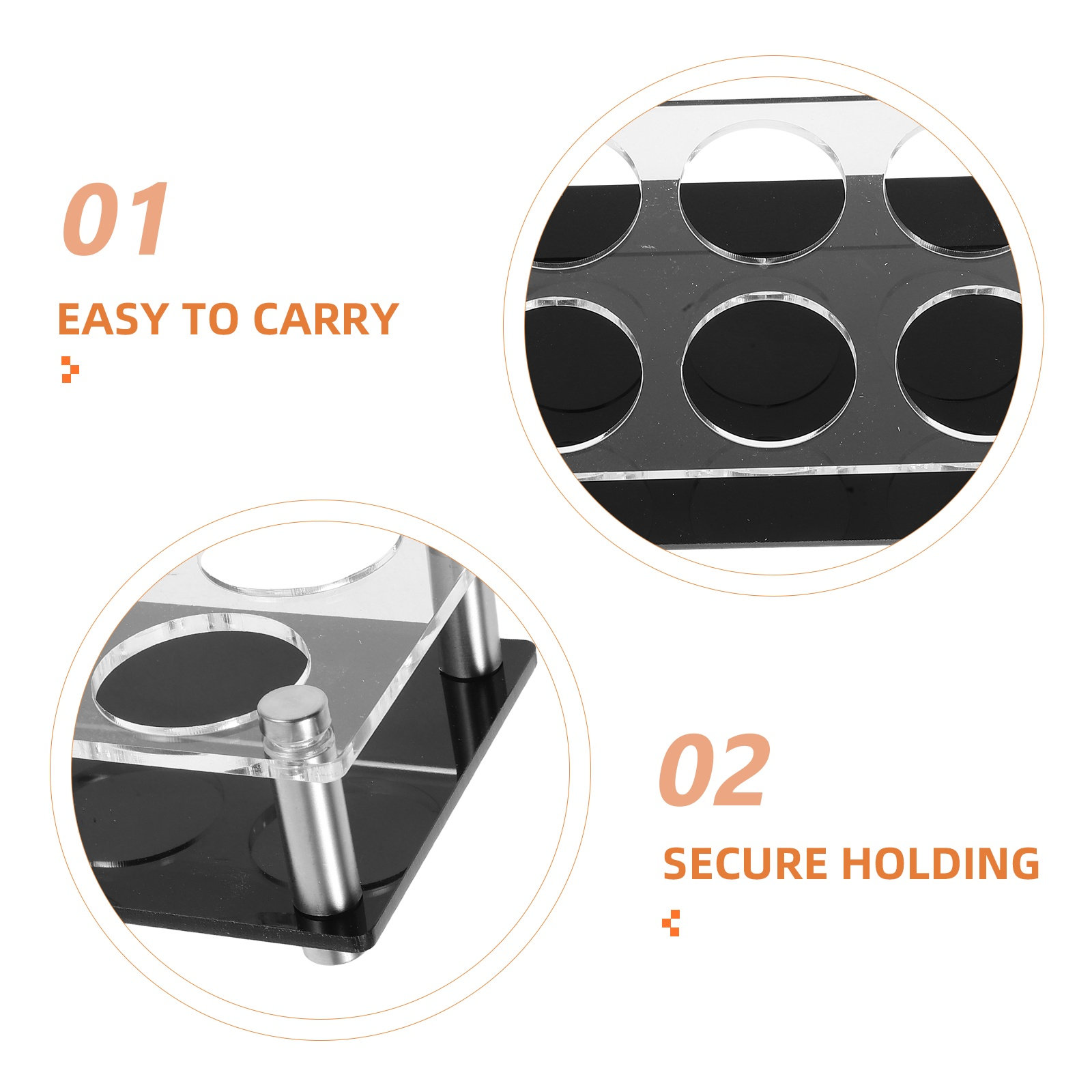 Shot Glass Holder 6 Holes Clea - Home Bar Stand ulasan dan harga