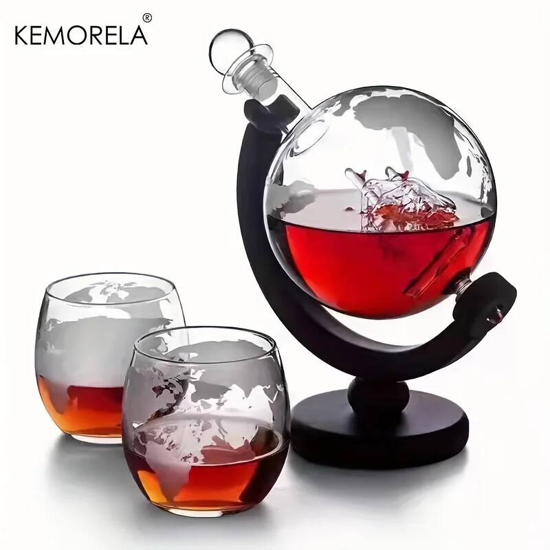 900ML Globe Whiskey Decanter S - Decanter Globe Set ulasan dan harga