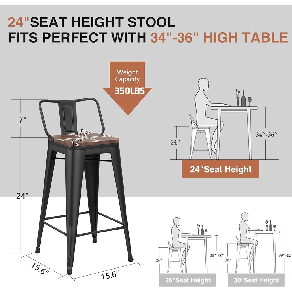 24 Inch Bar Stools Set o 4 Ind - Home Bar And Counter ulasan dan harga