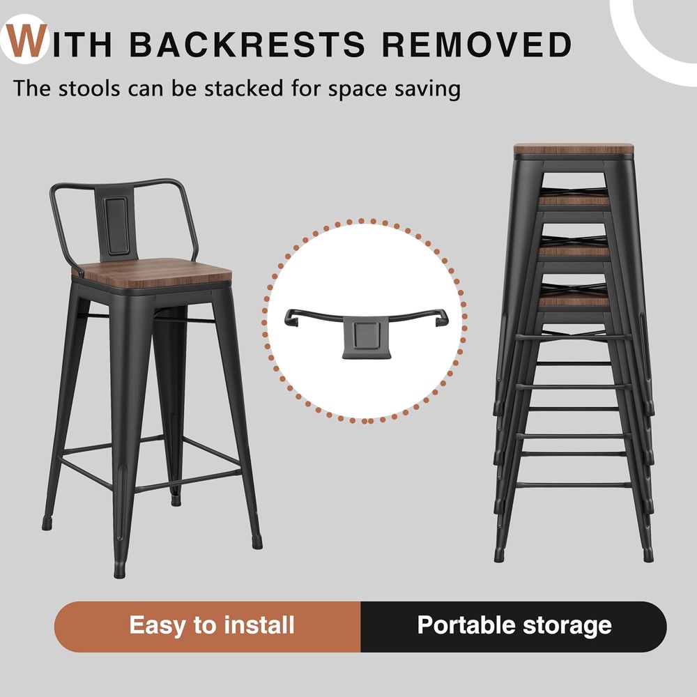 24 Inch Bar Stools Set o 4 Ind - Home Bar And Counter ulasan dan harga