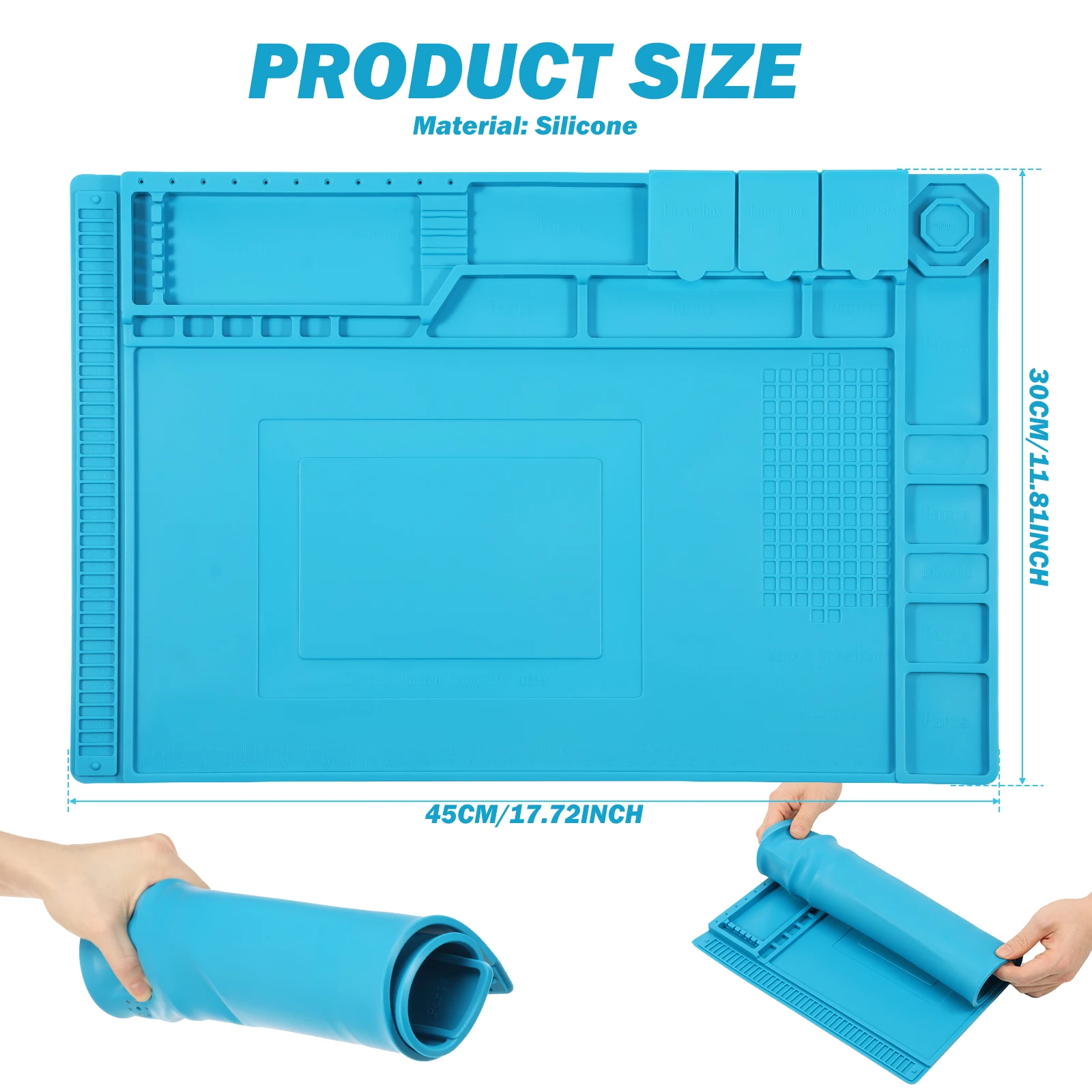 45x30cm Silicone Soldering Mat - Bar Mat Rubber ulasan dan harga